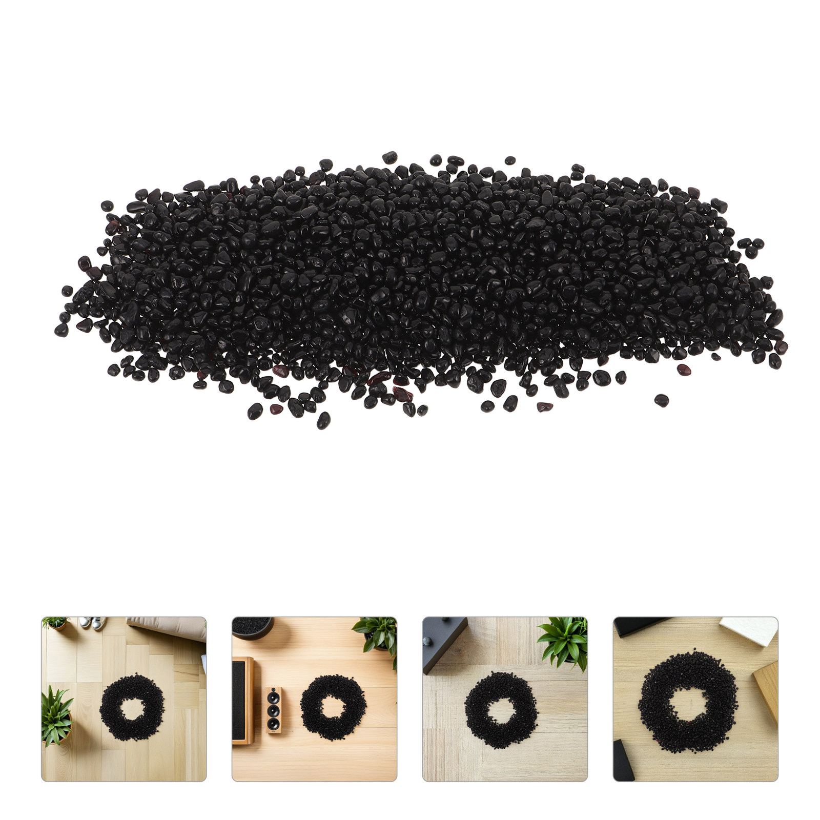Aquarium Planted Fish - Black Gravel Aquarium Decoration Small Polished