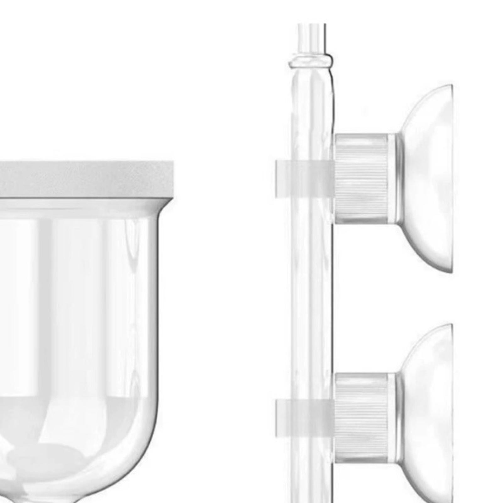 Planted Aquarium Accessories - Glass CO2 Diffuser Clear with Suction