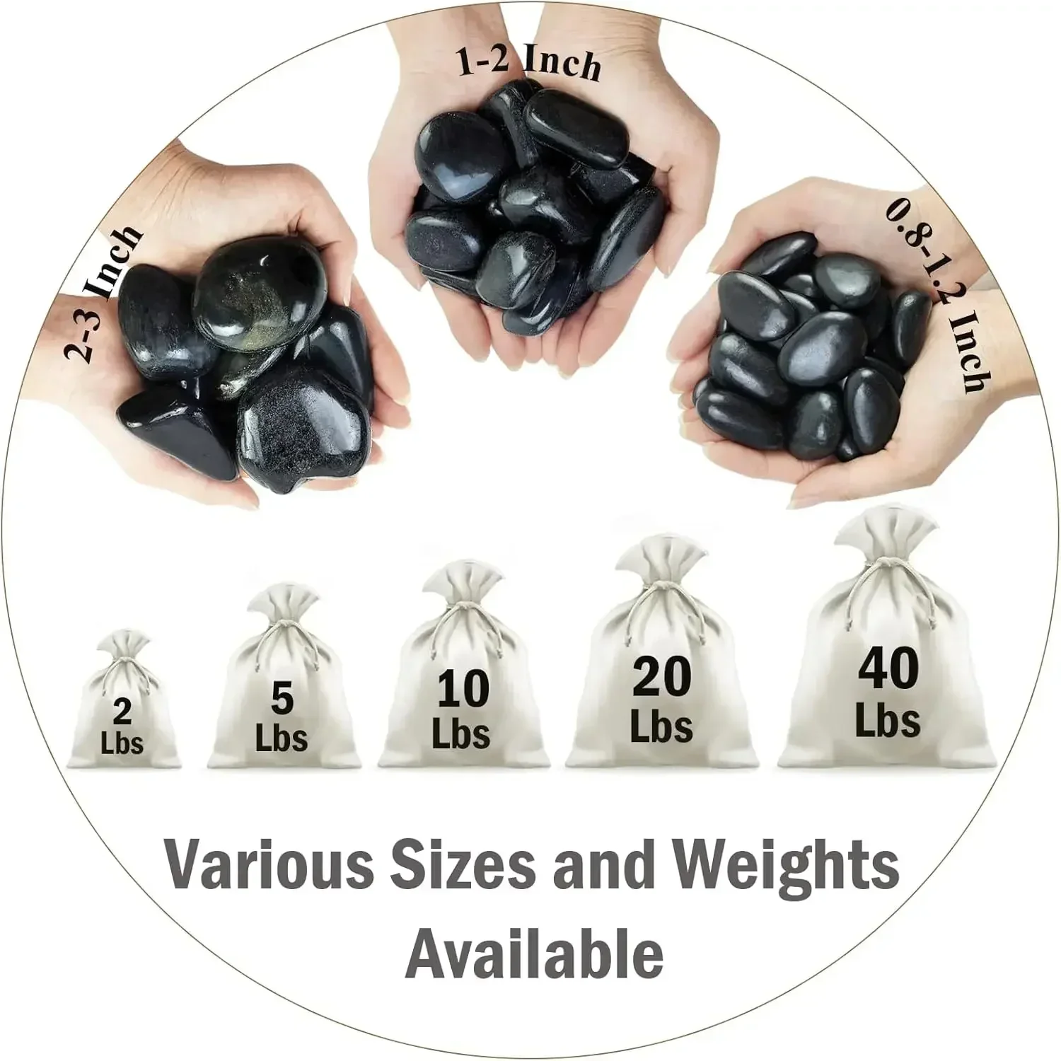 40 lbs Black River Rocks for L - đánh giá và giá Aquarium Planted Fish