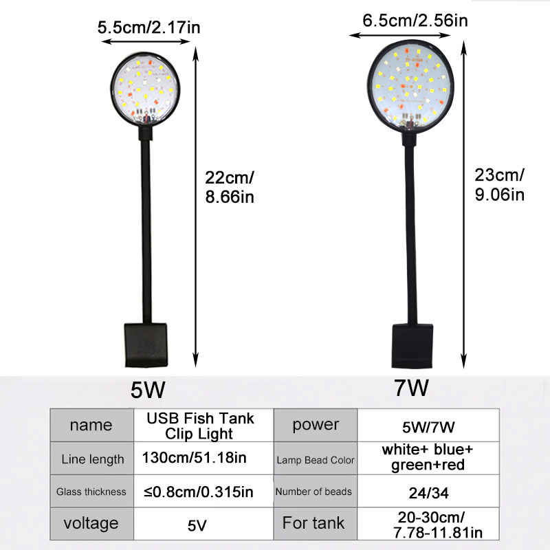 USB Aquarium LED Lamp Fish Tan - đánh giá và giá Aquarium Plant Nursery