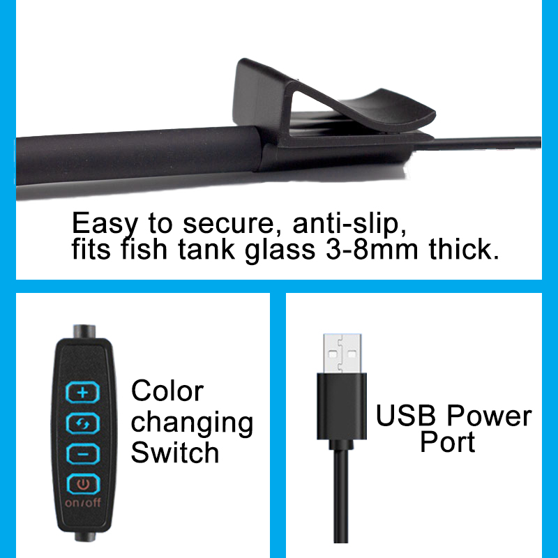 USB Aquarium LED Lamp Fish Tan - đánh giá và giá Aquarium Plant Nursery