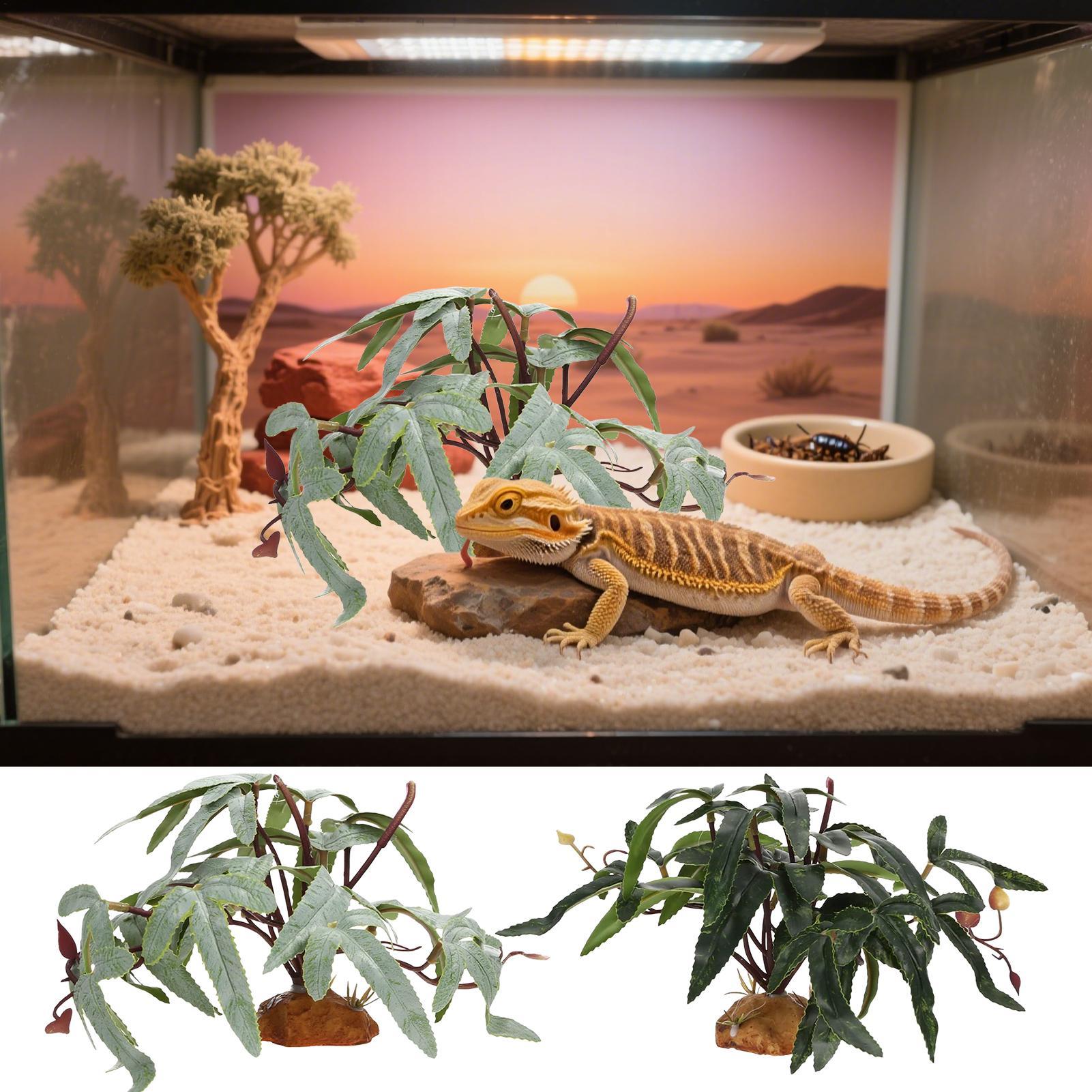 Fake Reptile Plants Snake Tank - đánh giá và giá Aquarium Planted Tank