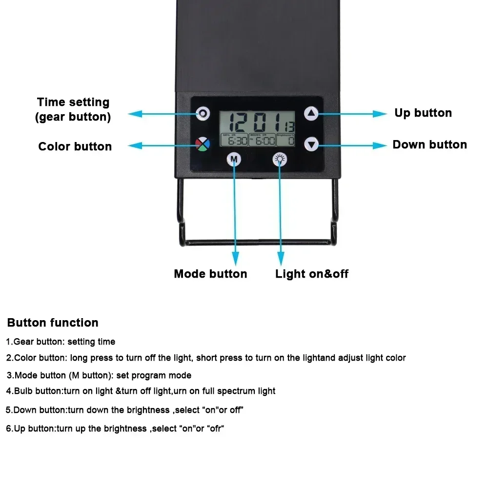 IP68 Waterproof Aquarium LED L - đánh giá và giá Aquarium Plant Growth Light