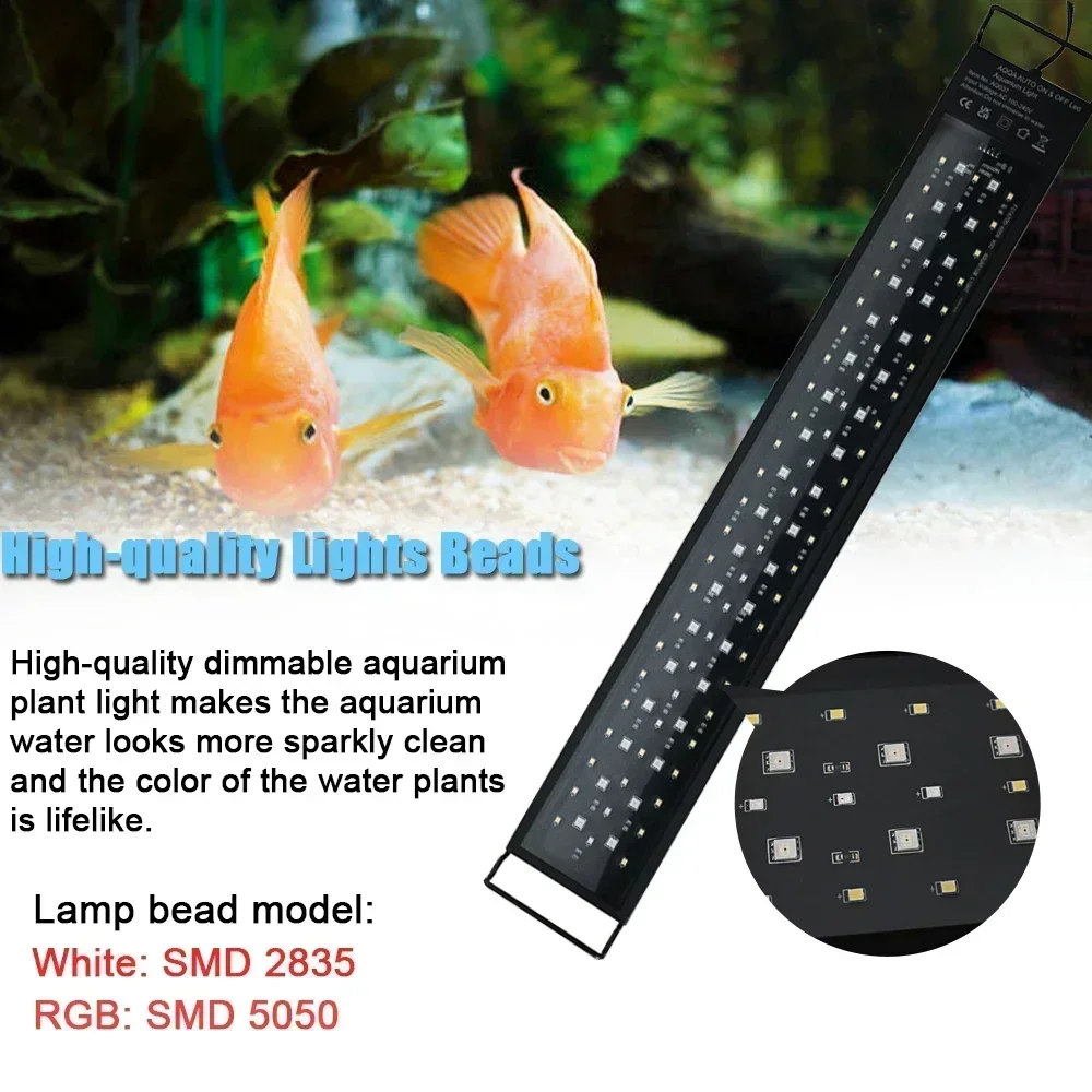 IP68 Waterproof Aquarium LED L - đánh giá và giá Aquarium Plant Growth Light