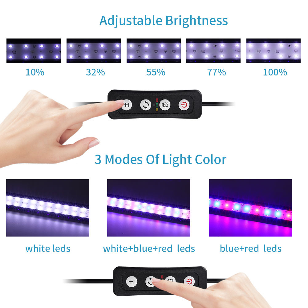 Adjustable Brightness of Fish  - đánh giá và giá Aquarium Plant Growth Light