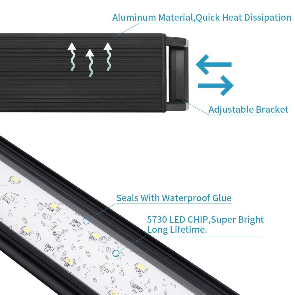 Adjustable Brightness of Fish  - đánh giá và giá Aquarium Plant Growth Light