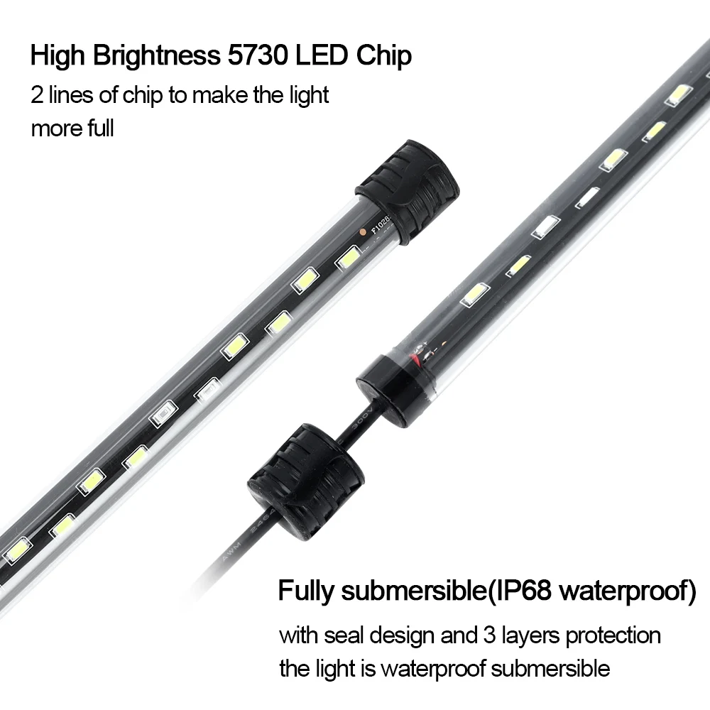 58CM  Aquarium Light LED Plant - đánh giá và giá Aquarium Plant Growth Light