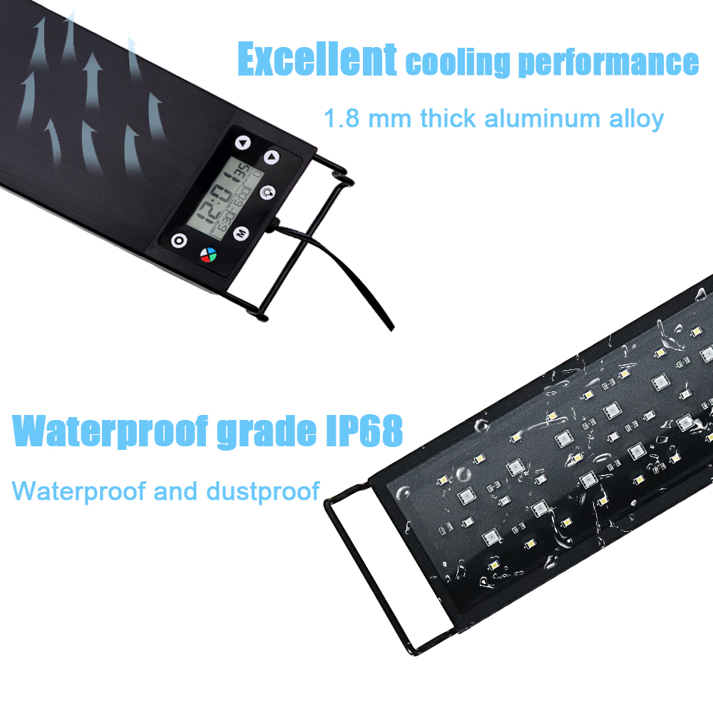 30-60cm Fish Tank 24/7 Full Sp - đánh giá và giá Aquarium Plant Growth Light